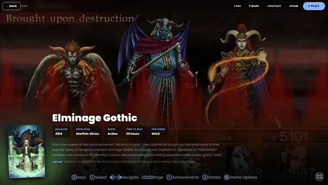 A Couch game page, key art filling the screen.