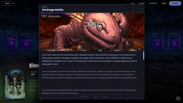 The description and screenshots, one button away.
