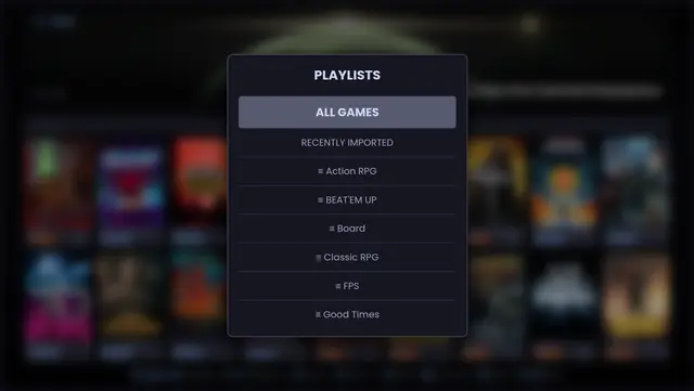 Your playlists, on the big screen.