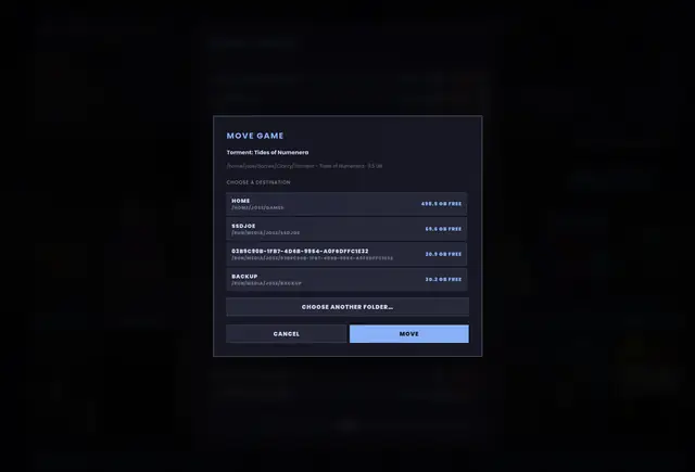 Moving a game to another drive, the way it always should have worked.